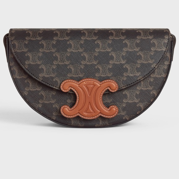 BESACE CUIR TRIOMPHE IN TRIOMPHE CANVAS AND CALFSKIN gently used no scratches - Picture 6 of 14